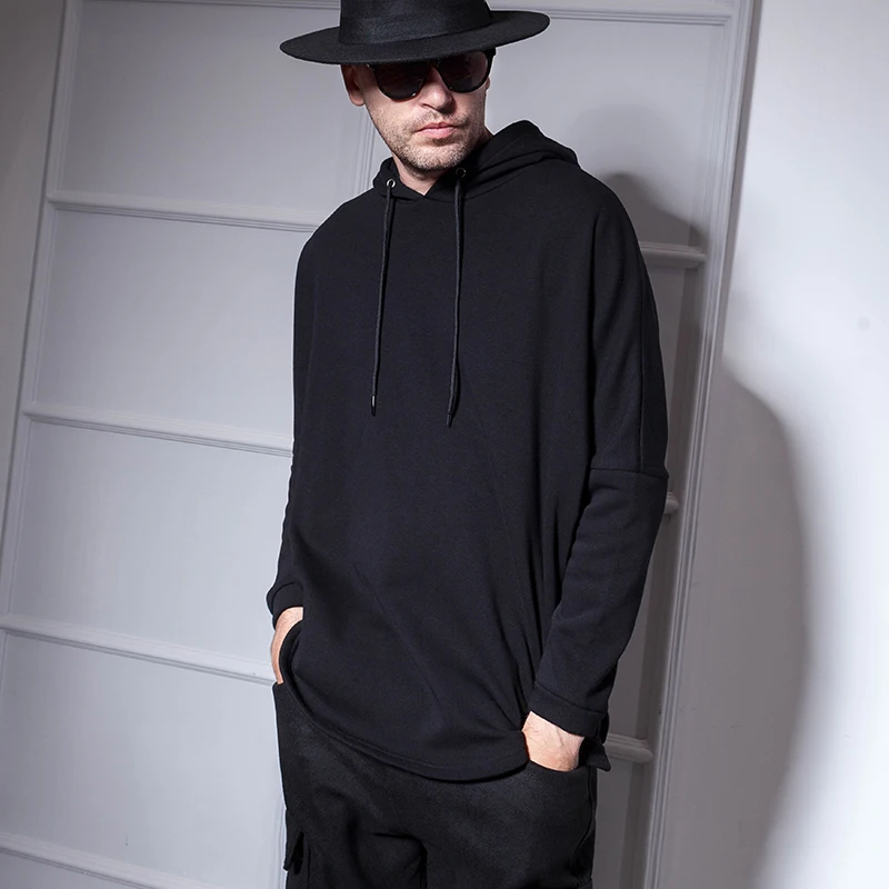 Hooded lovers fashion hoodie plus cashmere student autumn winter loose bat plus Cashmere medium-length