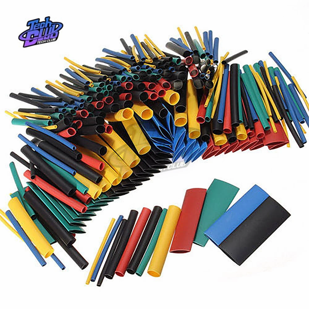 127/328/530Pcs Heat Shrink Tube Wire Cable Assorted Polyolefin Heat Shrink Tubing 2:1 Halogen-Free Tube Cable Sleeves Wrap Wire