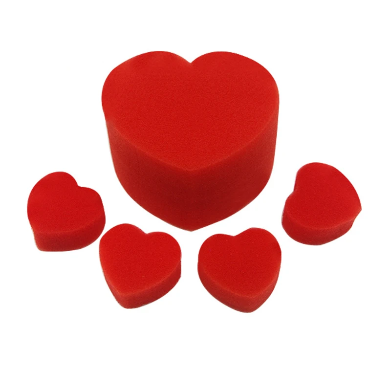 Multiplying Sponge Hearts Magic Tricks Small Heart to Jumbo Sponge Production Magia Easy Close Up Street Illusions Gimmick Props