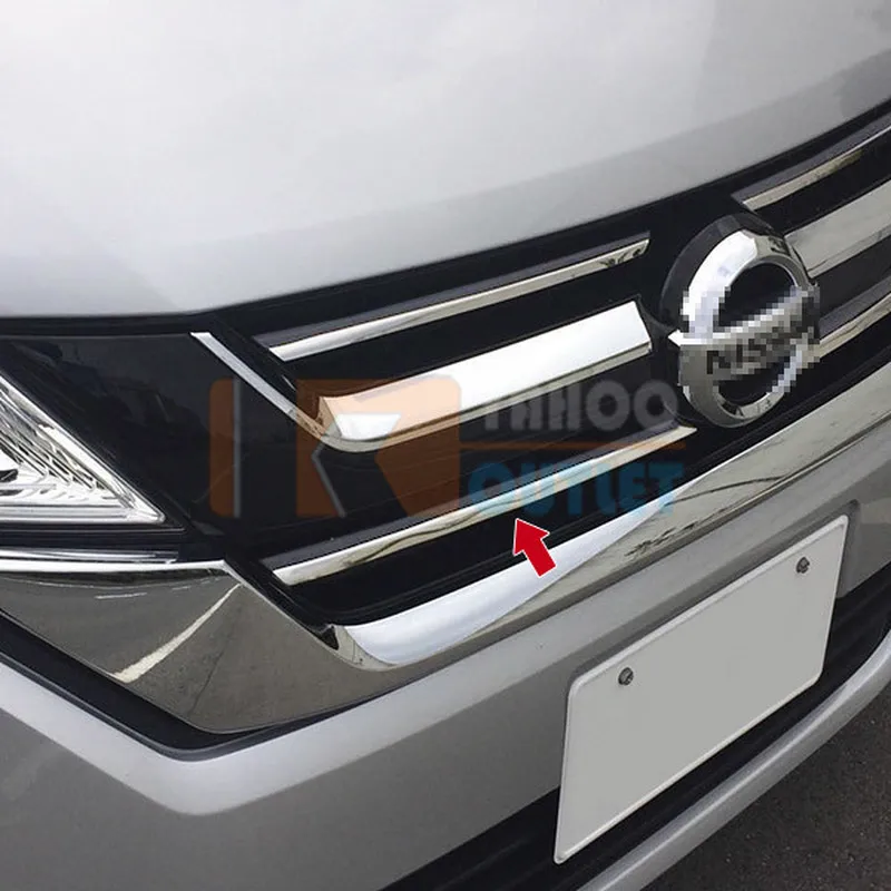 4pcs Styling Moulding Grille Trim for Nissan Serena C27 Stainless Steel Auto Stickers Decoratie Accessories