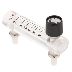 0-5L/min Range 0-5LPM Oxygen Flow Meter Flowmeter W/ Control Valve For Air,8mm Hose Fitting