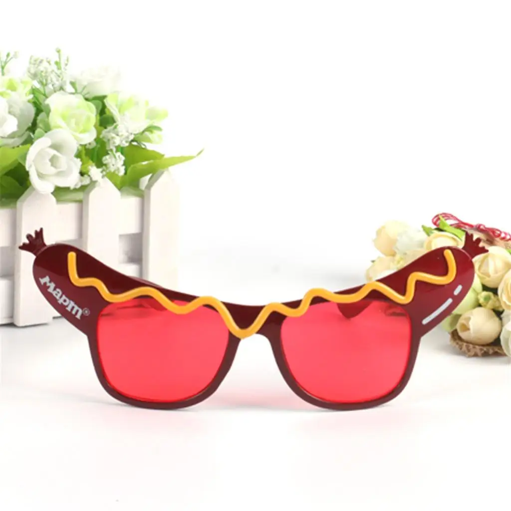 Lustige Hot Dog Form Gläser Kostüm Party Sonnenbrille Fancy Kleid Zubehör