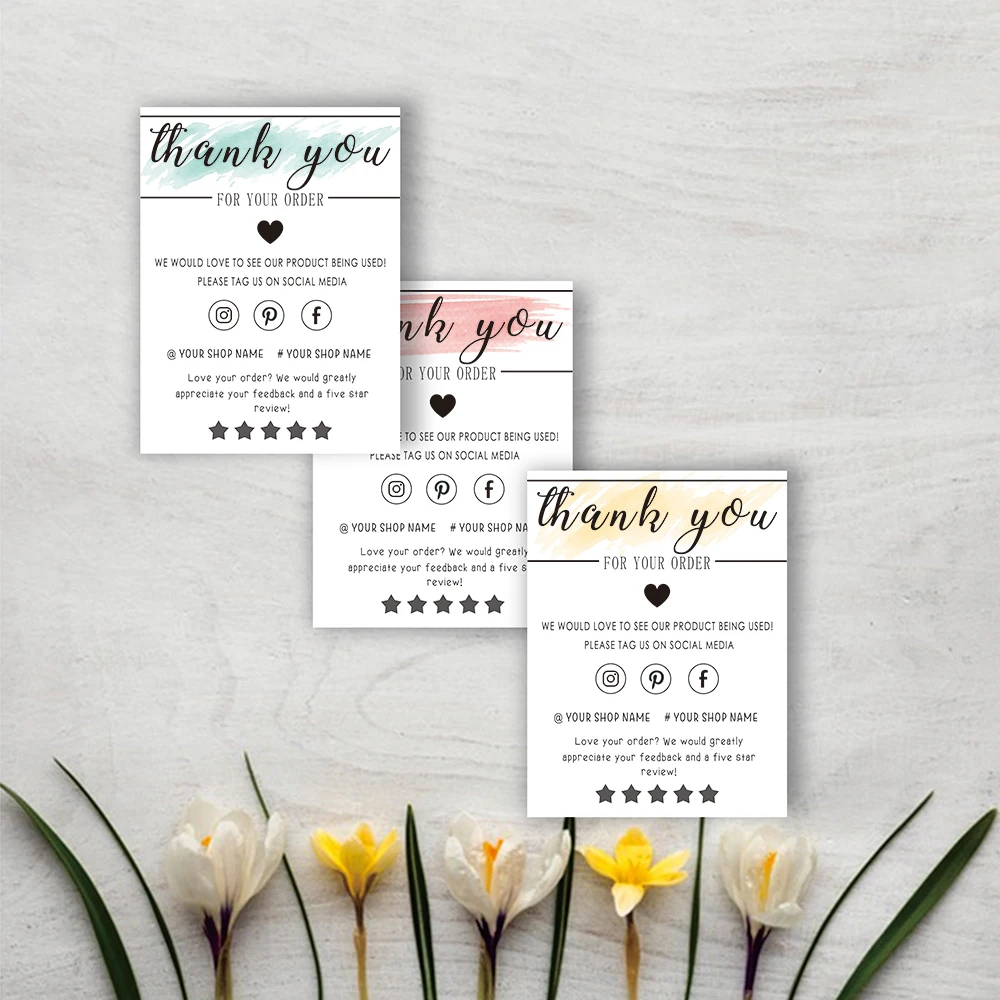 Small Business Thank You Card Template Simple Thank You Package Insert Modern Business Thank You Card Thank You For Your Purchas