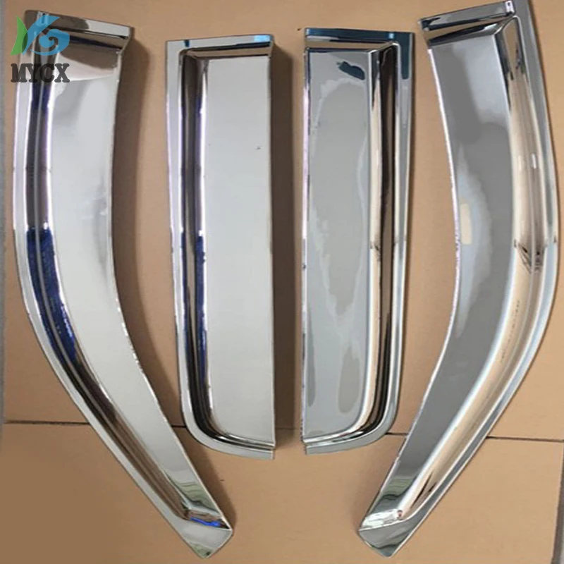 Deflector de viento para Toyota Hilux 2005-2012, color blanco, ABS, visera para ventana, protector contra la lluvia para Toyota Hilux