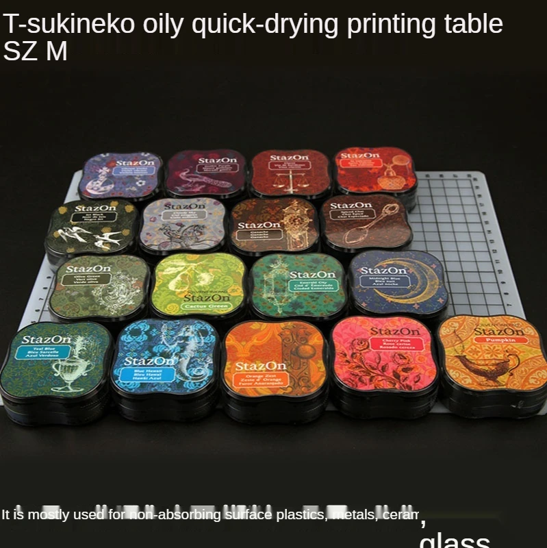 SZM Imported Tsukine Moon Cat Oily Quick-drying Stamp Pad Rubber Stamp Metal Leather Glass Multi-purpose Ink Pad