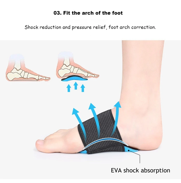 EVA Flache Füße Arch Support Orthopädische Einlegesohlen Pads Für Schuhe Männer Frauen Fuß Valgus Varus Sport Einlegesohlen Schuheinlagen Zubehör – Detail 7