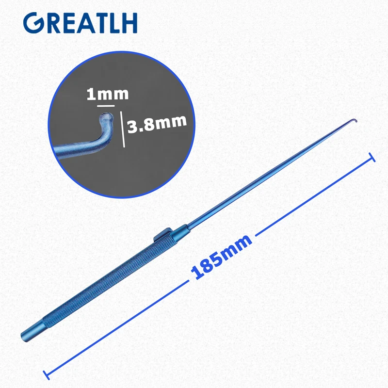 Imagem -04 - Krayenbuhl Micro Nervo e Gancho da Embarcação 1.0 mm Diâmetro Gancho Profundidade 3.8 mm Ponta de Prova Apontado Grande 18.5cm