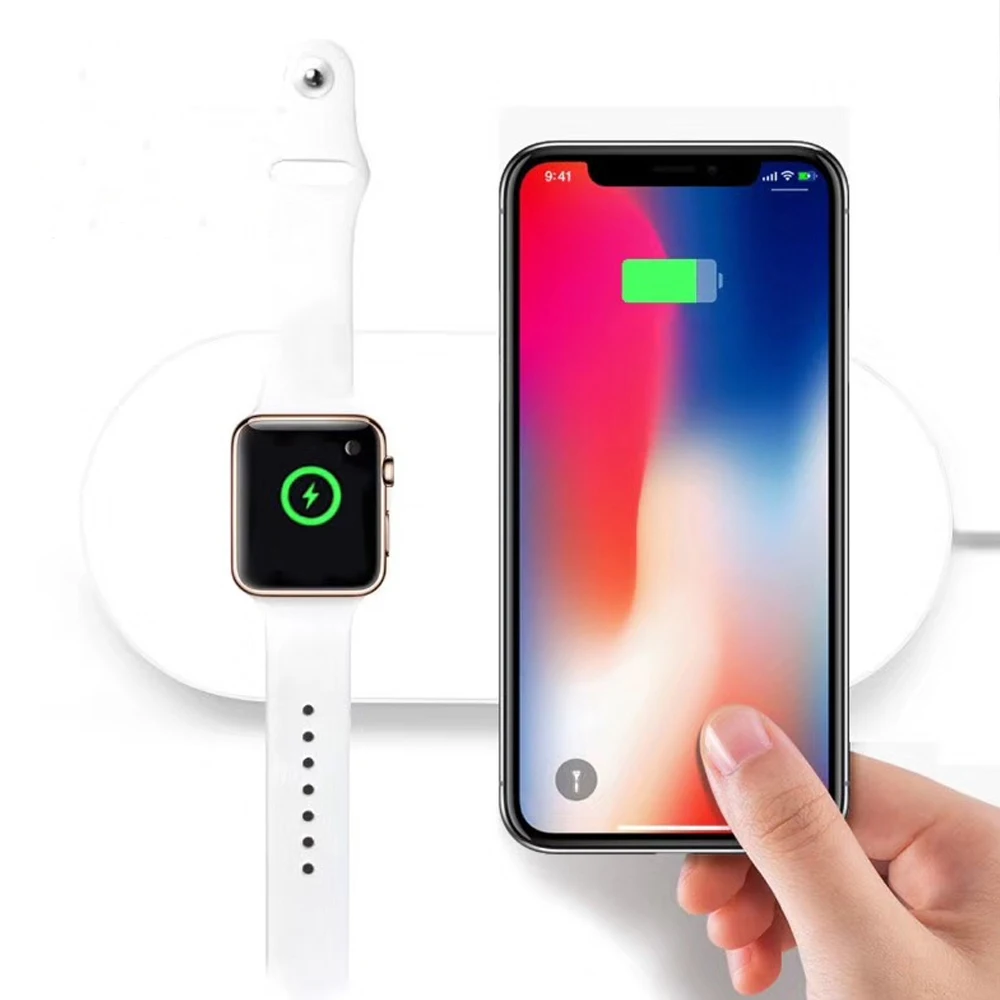 Mào Phụ Kiện Đồng Hồ Cho Dây Đồng Hồ Iwatch 4/3/2 1 Tề Không Dây Iphone X 8 Plus Samsung 10W Nhanh Ga