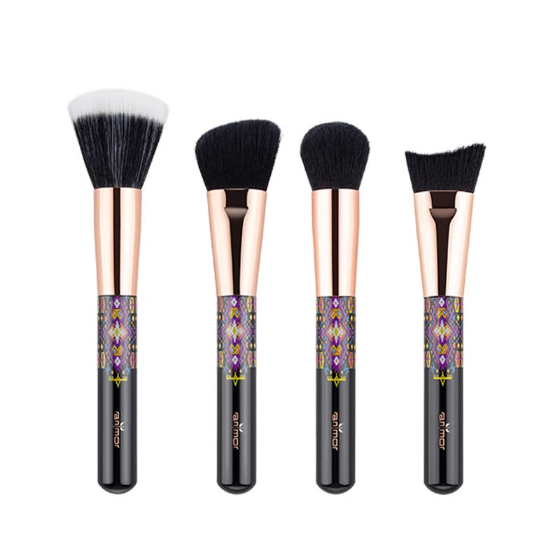 Anmor Makeup Brushes Set Synthetic Hair Duo Fiber Foundation Powder Contour Eyeshadow Blending Eye Brow Make Up Brush Kit