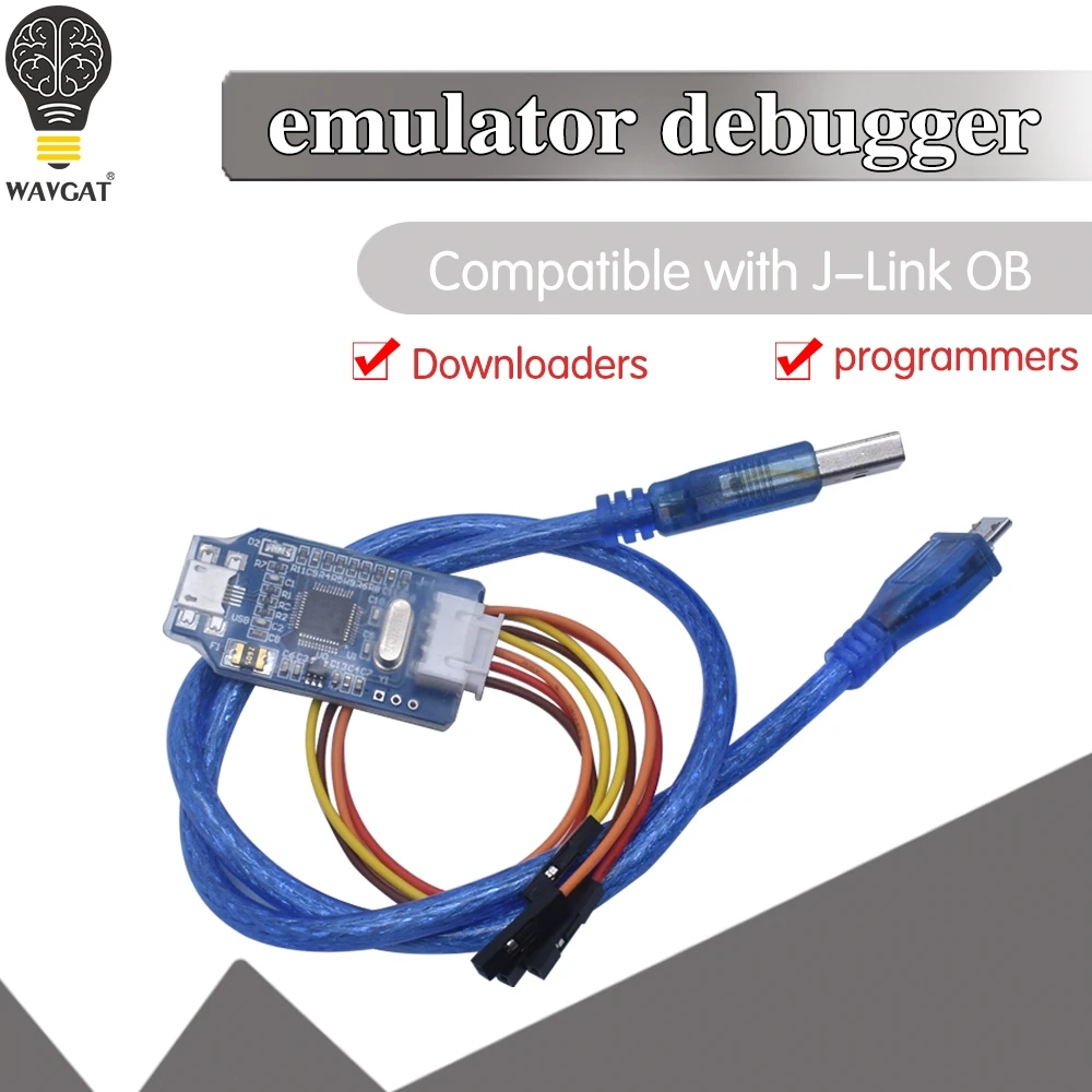 OB ARM Emulator Debugger Programmer Downloader Replace V8 SWD M74 for Arduino J-Link with Micro USB Cable 4 Pin Jumper Wire