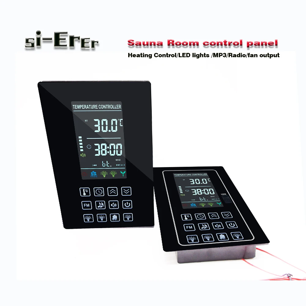 110V 220V 30A temperature controller, used in sauna room, 813 color screen multifunctional temperature controller