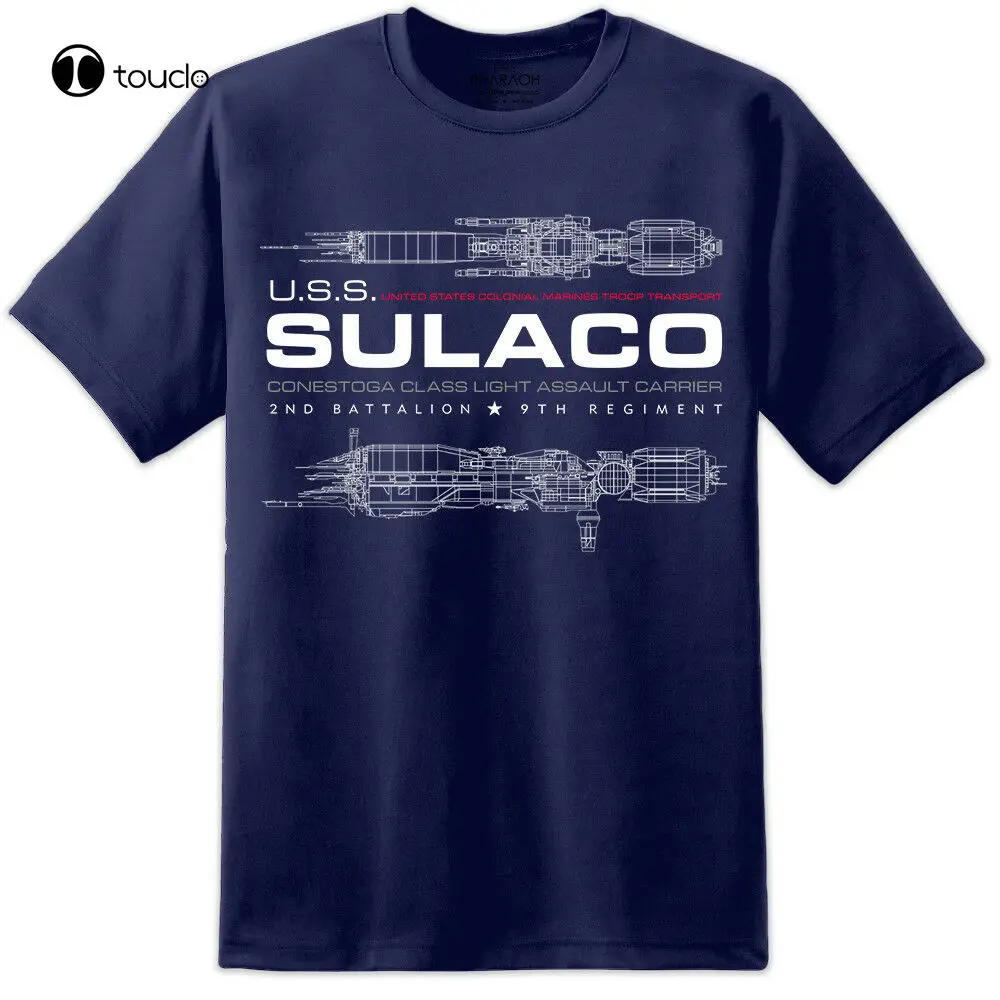 Mens Aliens Uss Sulaco Crew Member T Shirt Nostromo Weyland Yutani M41A Pulse Tee Shirt