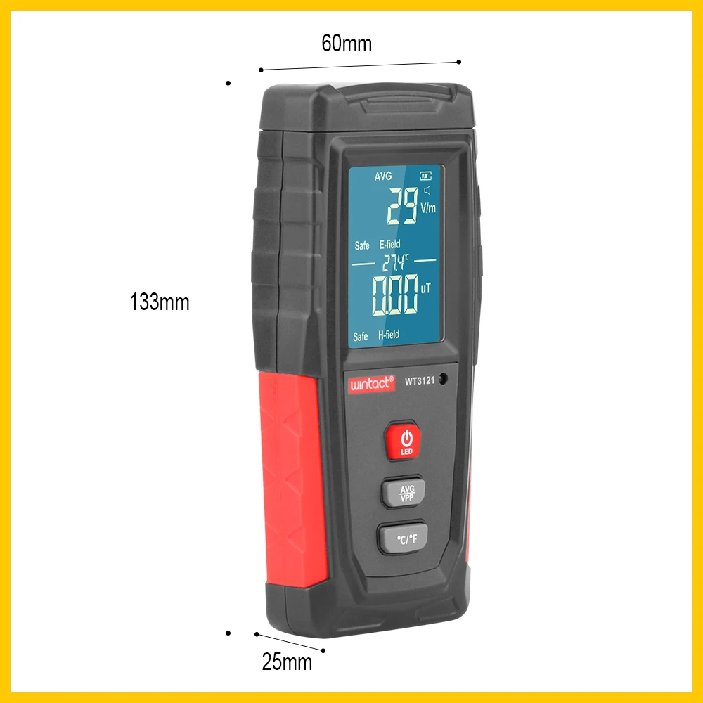 WINTACT EMF tester Electromagnetic Field Radiation Detector Tester Emf Meter Handheld Portable Emission Dosimeter EMF tester