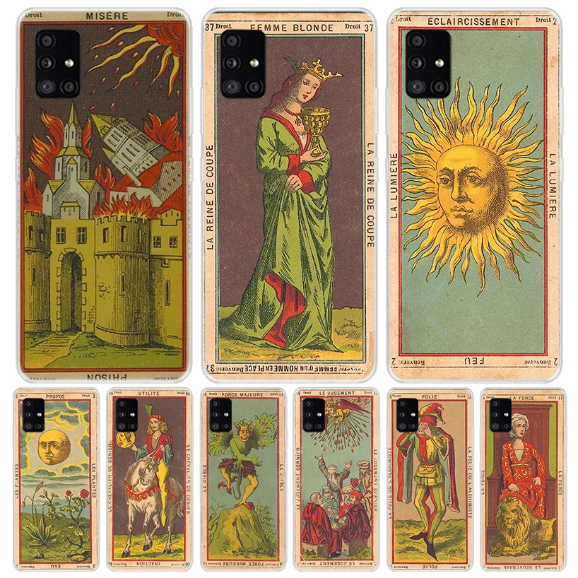 Tarot Cards Reading Art For Samsung Galaxy A51 A50 A71 A70 Phone Case A40 A41 A30 A31 A20E A21S A10 A11 A01 5G A6 A8 + A7 A9 Plu