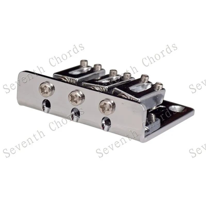 Three Strings Guitar Bridge Tailpiece Chrome Black Sliver For Choose Length 50MM Guitar Accessories Parts