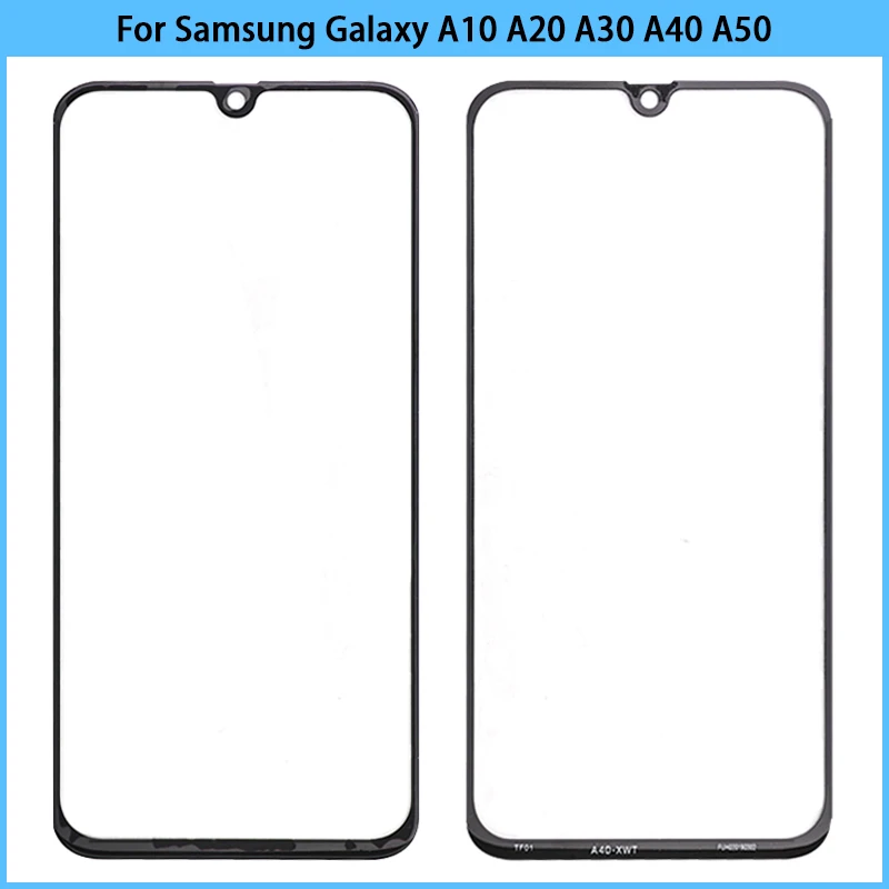 Glass with OCA For Samsung Galaxy A10 A20 A30 A40 A50 Touch Screen LCD Front Outer Glass Panel Lens TouchScreen Glass Cover