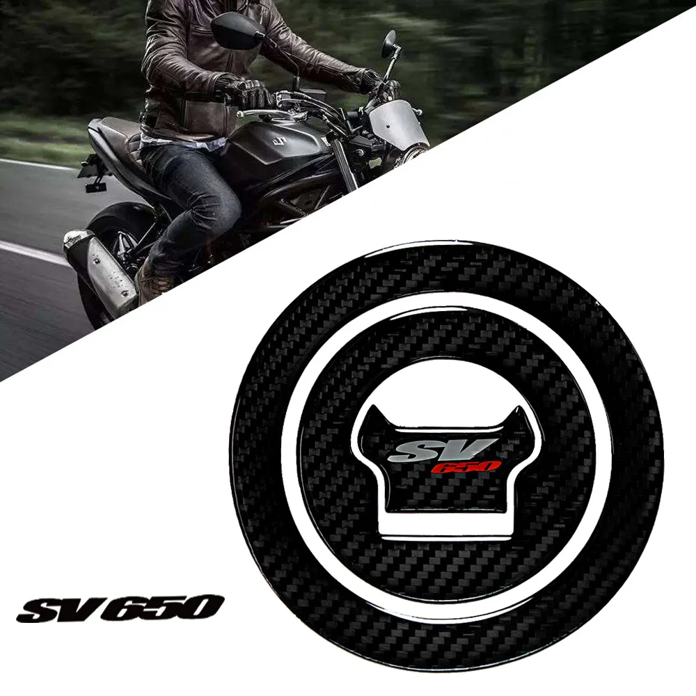 Motorcycle Fuel Gas Cap Cover 3D Carbon Fiber Sticker Protection For Suzuki SV650 SV 650 1999 2000 2001 2002