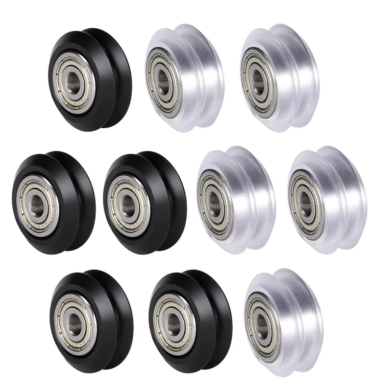 10pcs  CNC Openbuilds Wheels Plastic POM Small&Big Passive Round wheel perlin wheel & V-type for V-Slot C-Beam 3d printer parts