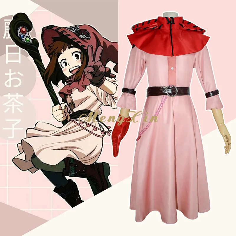 

Anime Boku No Hero Ochako Uraraka Witch Cosplay Costume Dress Carnival Colthes Halloween Custom Made