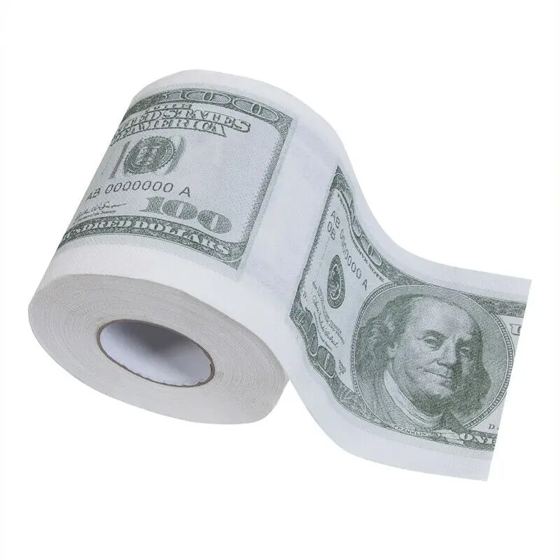 Toilet Paper $100 Dollar Humour Toilet Paper Bill Toilet Paper Roll Novelty Gag Gift Funny Gag Gift hot