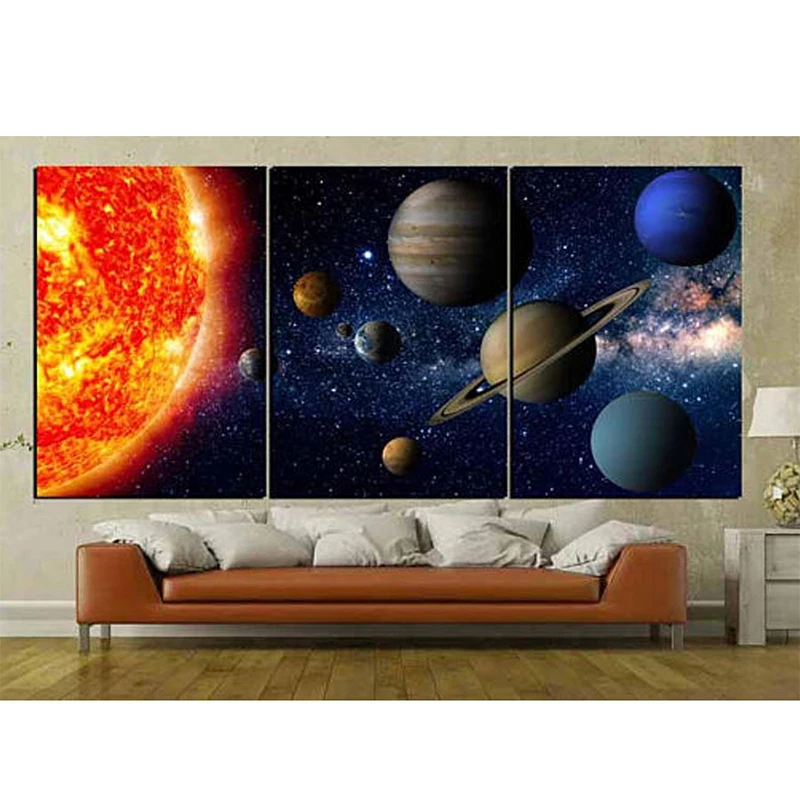 5d Diy diamond embroidery 3pcs Space planet diamond painting full square round diamond mosaic rhinestone home decorationsZP-1881