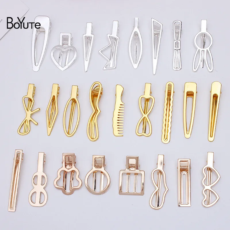 BoYuTe (50 Pieces/Lot) Metal Hair Clip Base Factory Supply Handmade DIY Hair Jewelry Accessories Wholesale