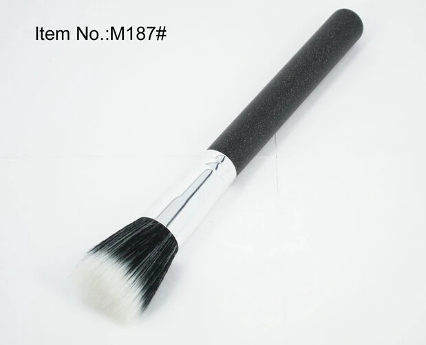 فرشاة بودرة الوجه الاحترافية للمكياج، فرشاة البودرة السائبة، أدوات التجميل، مقبض خشبي