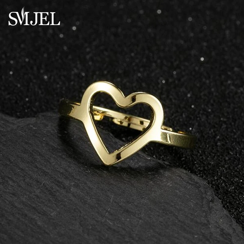 2026 Simple Love Heart Finger Ring For Women Fashion Party Wedding Jewelry Ring Gift Daily Anniversary Accessories Wholesale