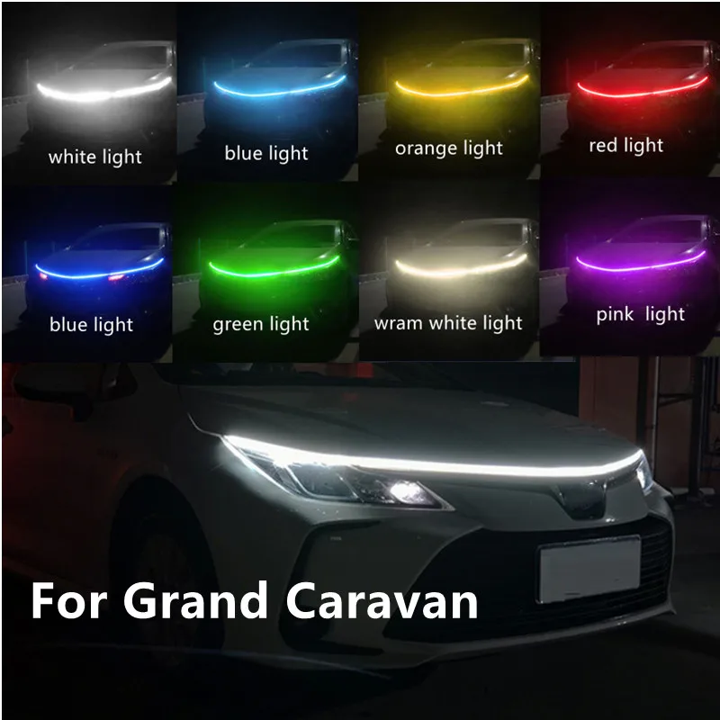 

Light Strip Flexible Waterproof Auto Headlight Surface Decorative Lamp Car Daytime Running lights 12V For Grand Caravan Hood