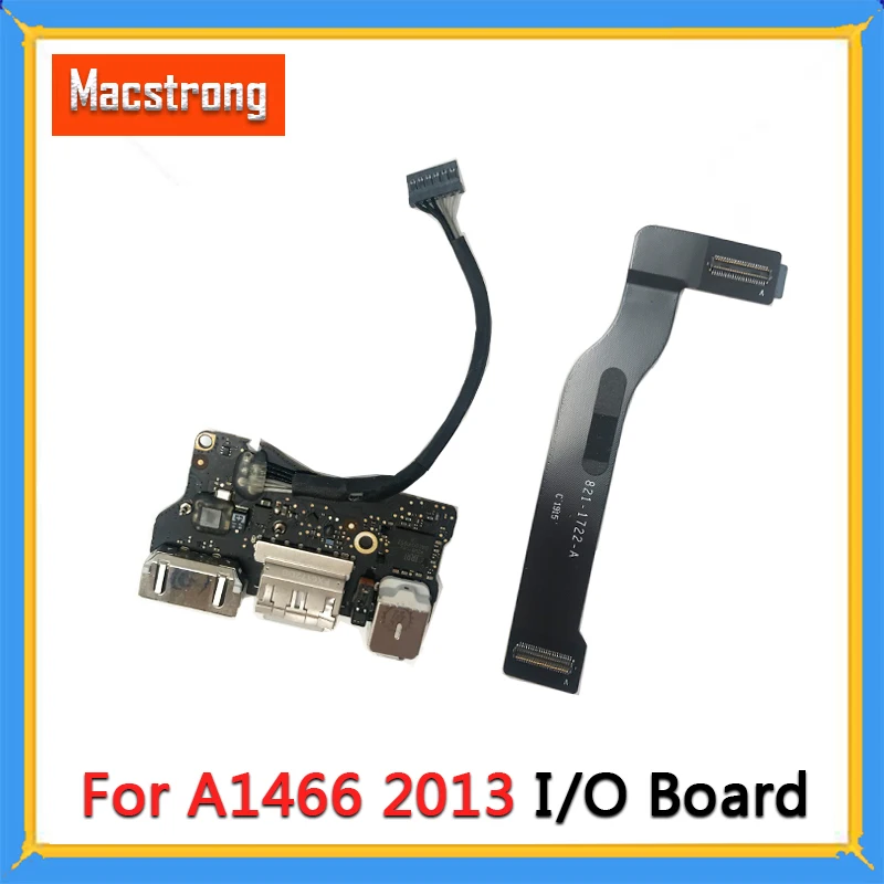 

Original A1466 DC Power Jack Board 820-3455-A for Macbook Air 13" A1466 I/O Board USB With Cable 821-1722-A 2013-2017