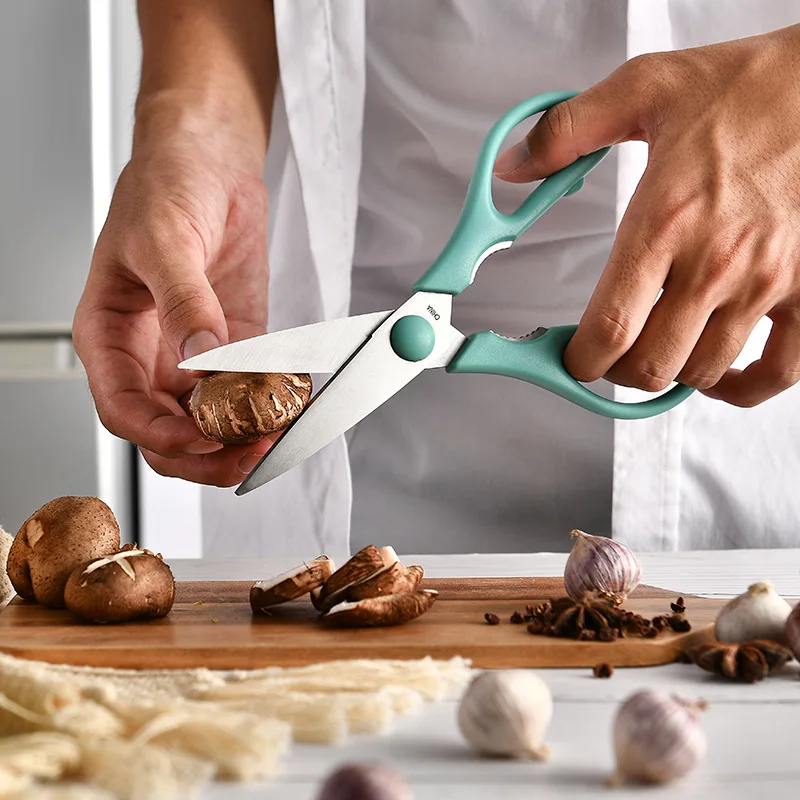 Household ABS Handle Vegetable Shears Kitchen Scissors Stainless Steel Blade Scissors Multifunctional Food Hand Tools