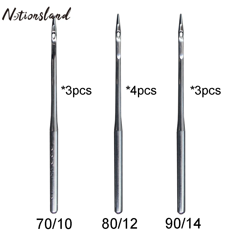 10/20pcs Silver Sewing Machine Needles Ball Point Head 70/10 80/12 90/14 Jeans&General Home Stainless Steel Sewing Needles