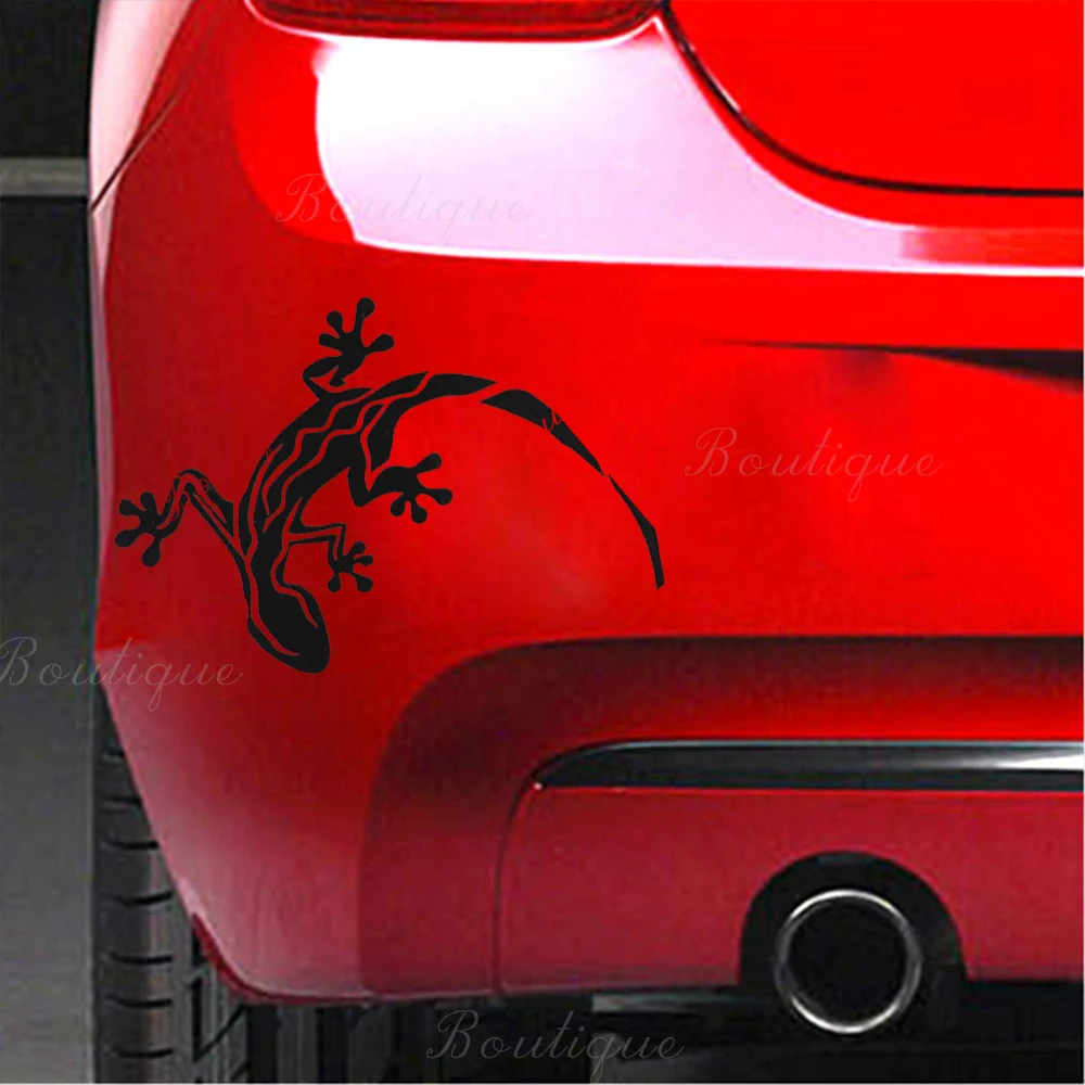 11.8cmx13.6cm fashion Gecko Lizard accessories Vinyl Car Sticker Black / silver 8a-0165 personalized decoration