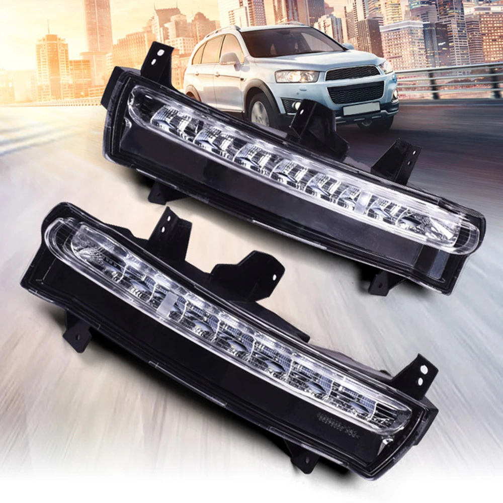 Car 12V Led DRL Lights For Jeep Compass 2017 2018 LED White Daytime Running Light Fog Lamp With Yellow Turn Signal