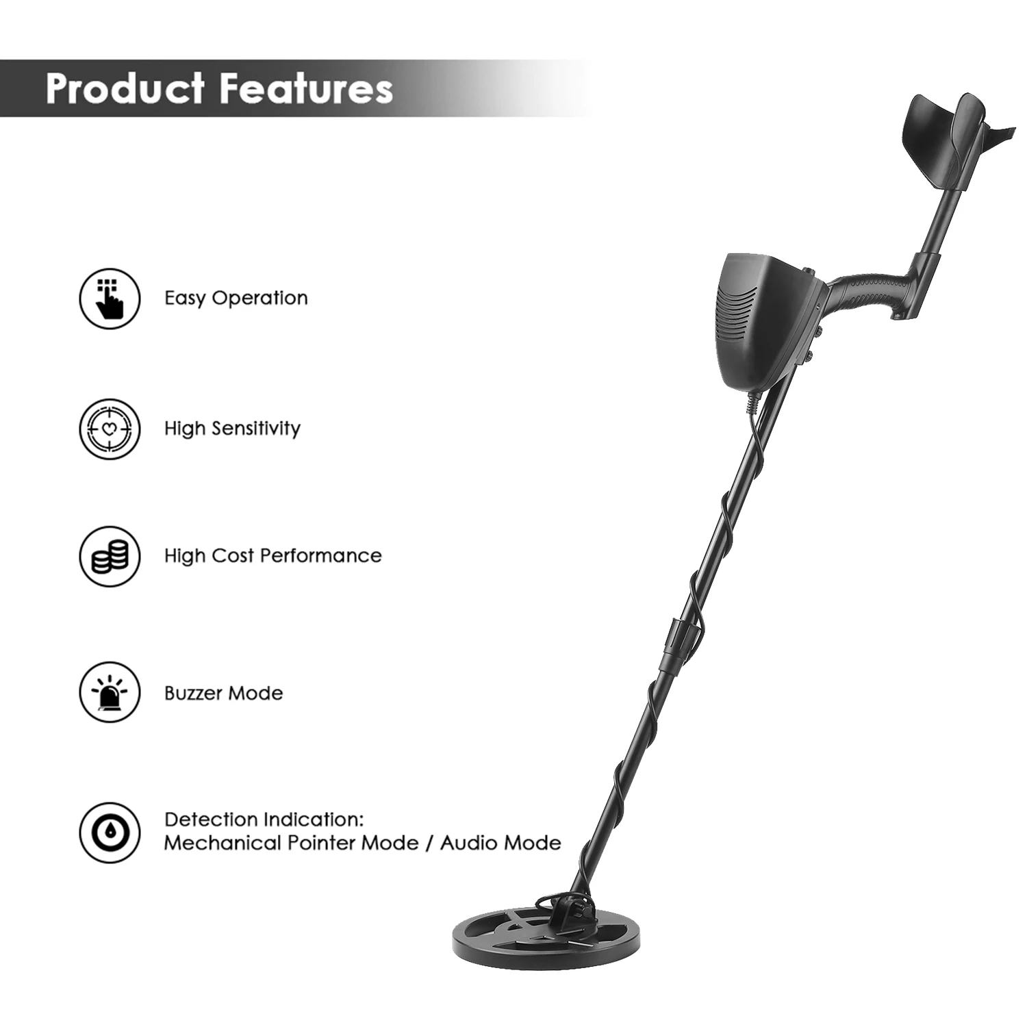 GTX5030 Underground Metal Detector Adjustable Gold Treasure Detector Waterproof Metal Finder Gold Digger Detecting Tool