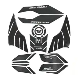 1 Set Motorcycle 3D Carbon Fibre Stickers Fuel Tank Cover Tank Pad Hand Gards 3M For Yamaha Tracer 900 GT 2018 2019