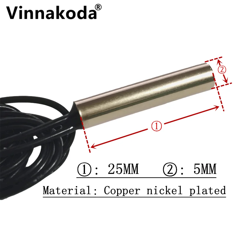 Sensor de temperatura de Termistor NTC B3950 20K 1%, sonda impermeable para aire acondicionado, 13/20/25/30/35/40/50CM, 1M, 2M, 1 unidad