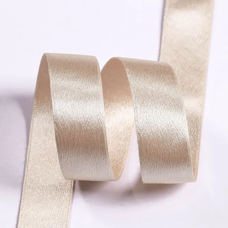 Satin Wrapping Ribbon Gold Pink Christmas Gift Packing Tape 10 16 25 40mm For Hair Accessory Bow Sweater Baking Tops 50Yards