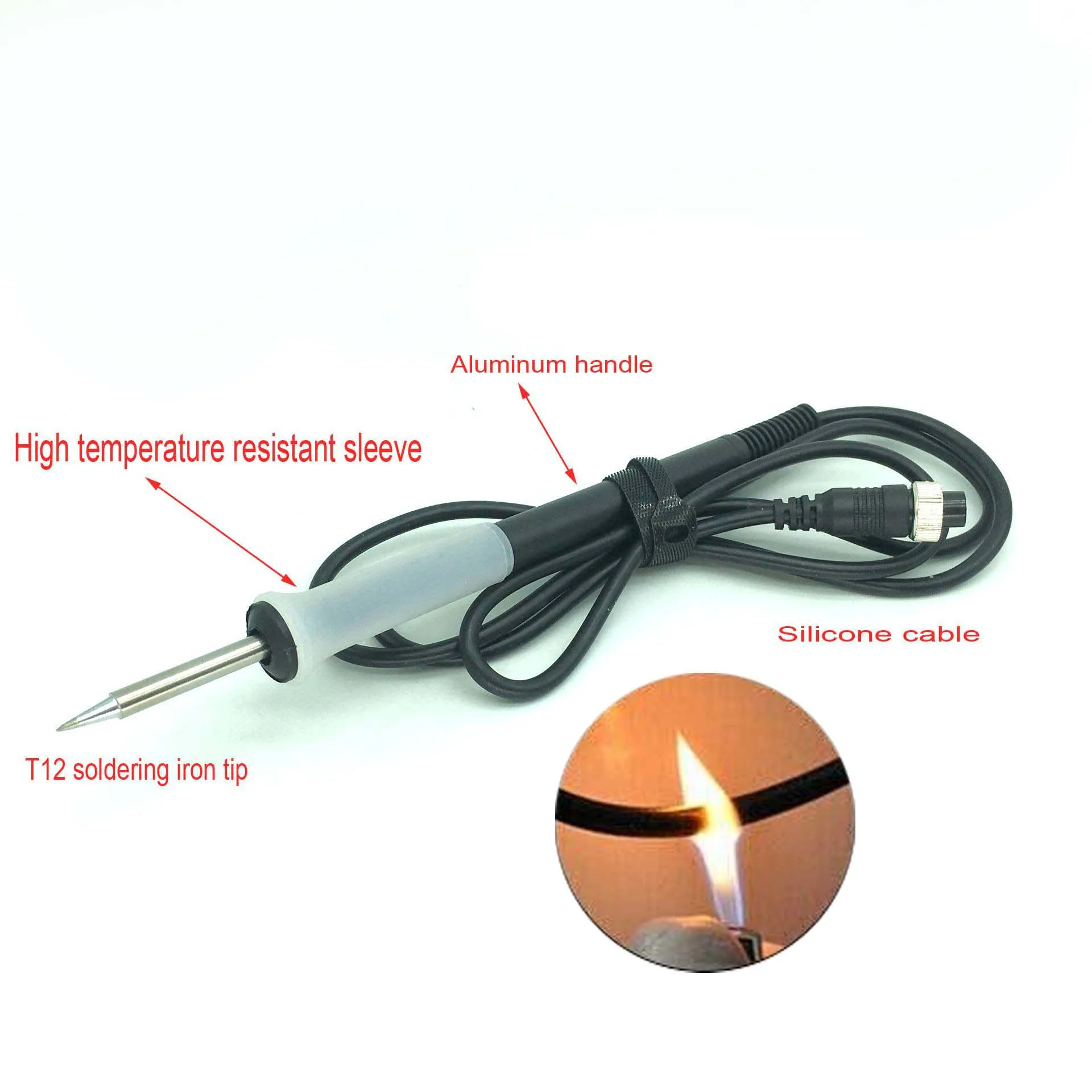 Set T12 Mini Soldeerbout Dc 12-24V 72W Oled Verstelbare Temperatuur Elektrische Lassen Soldeer Tip Station tool Geen Power