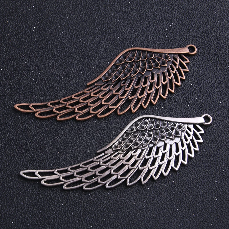 1pcs 38*108mm Vintage Alloy Big Angel Wings Jewelry Charms Jewelry Pendants Fit Jewelry Making Charms