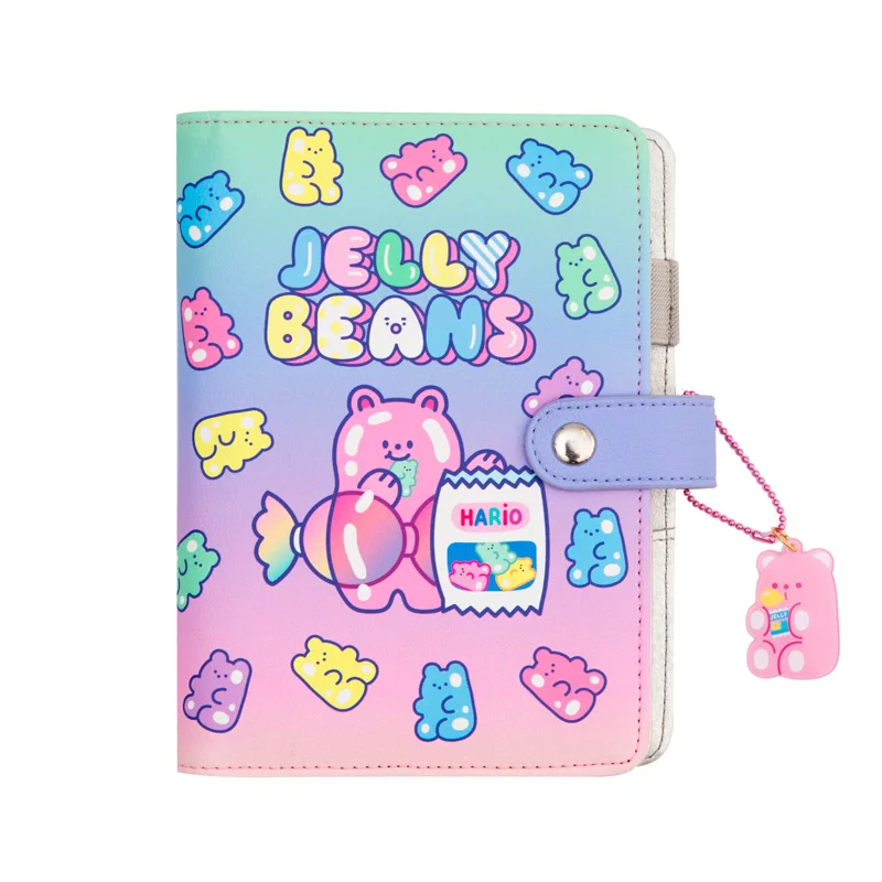 Korean Bear Kawaii Note Book Cute Girl Heart A6 Loose-leaf Account Diary Journal Binder Agenda Planner Organizer Stationery Gift