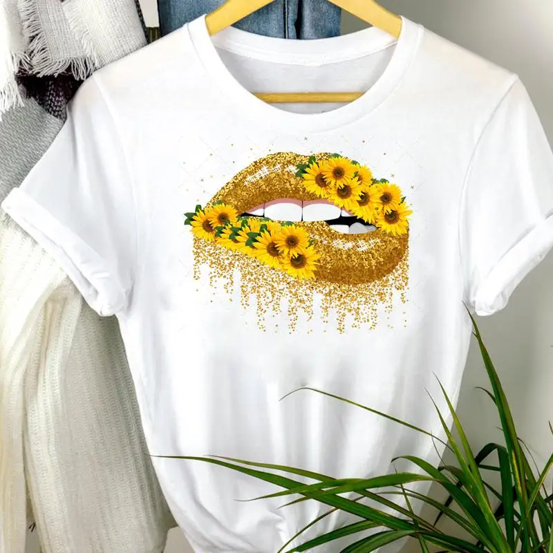 Frauen Kleidung Weibliche T Top Cartoon Lip Trend Neue Kawaii Sommer Mode Kurzarm Sommer Druck T-shirt