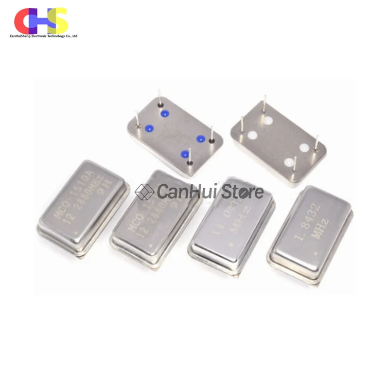 5pcs Rectangular Active Crystal Oscillator DIP-4Pin 1MHz/3M/5M/6M/8/10M/11.0592M/12.288M/13.56M/16M/20M/22.1184M/27M/38.4M/50MHZ