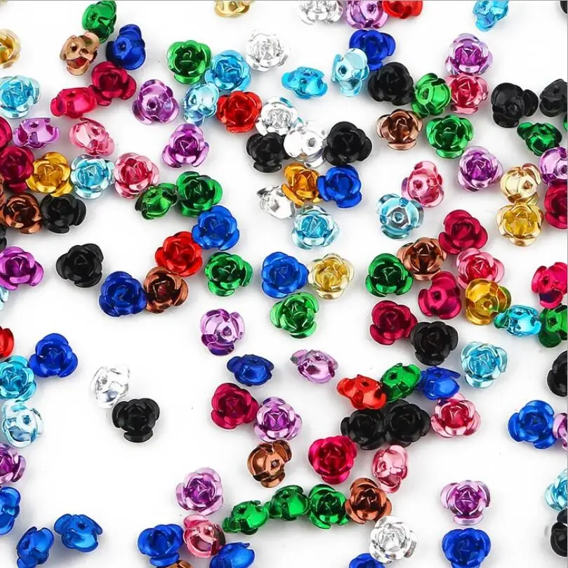 100PCS 3D Rhinestone Diverse DIY Gems Charming Rose Blend Flower Solid Jewelry Design Manicure Decorative Gel  Accessories T1435