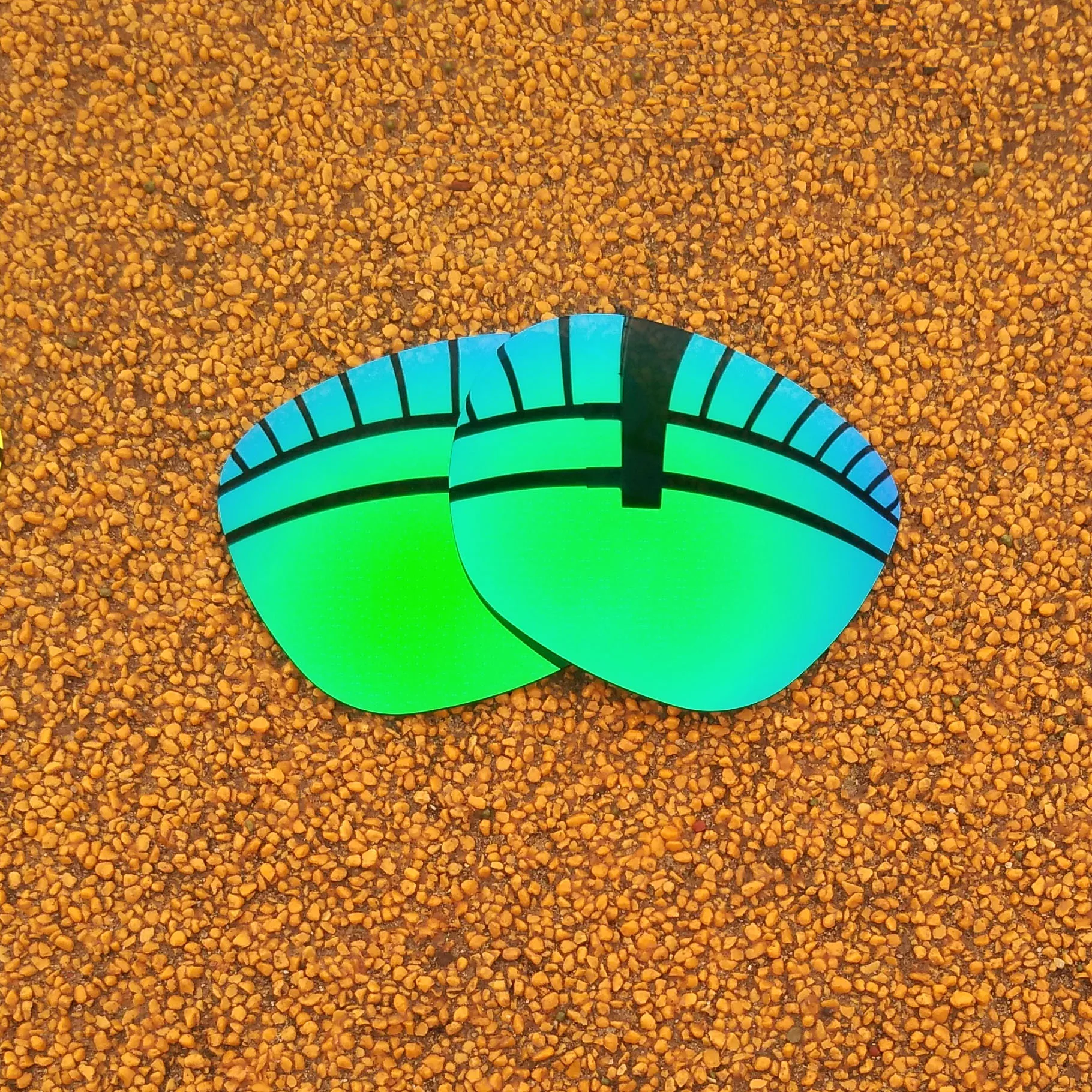 

Green Mirrored Polarized Replacement Lenses for Garage Rock Sunglasses Frame 100% UVA & UVB