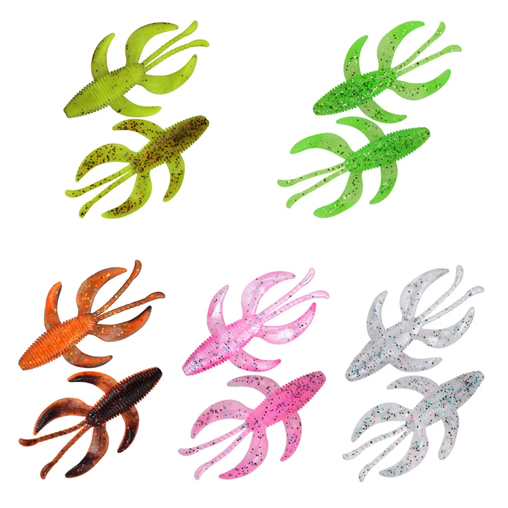 30Pcs Silicone Soft Worm Lobster Fishing Lure 3.2g/6.2g Shrimp Bait Lizards lures Float Jig Wobbler Carolina rig Fishing Tackle