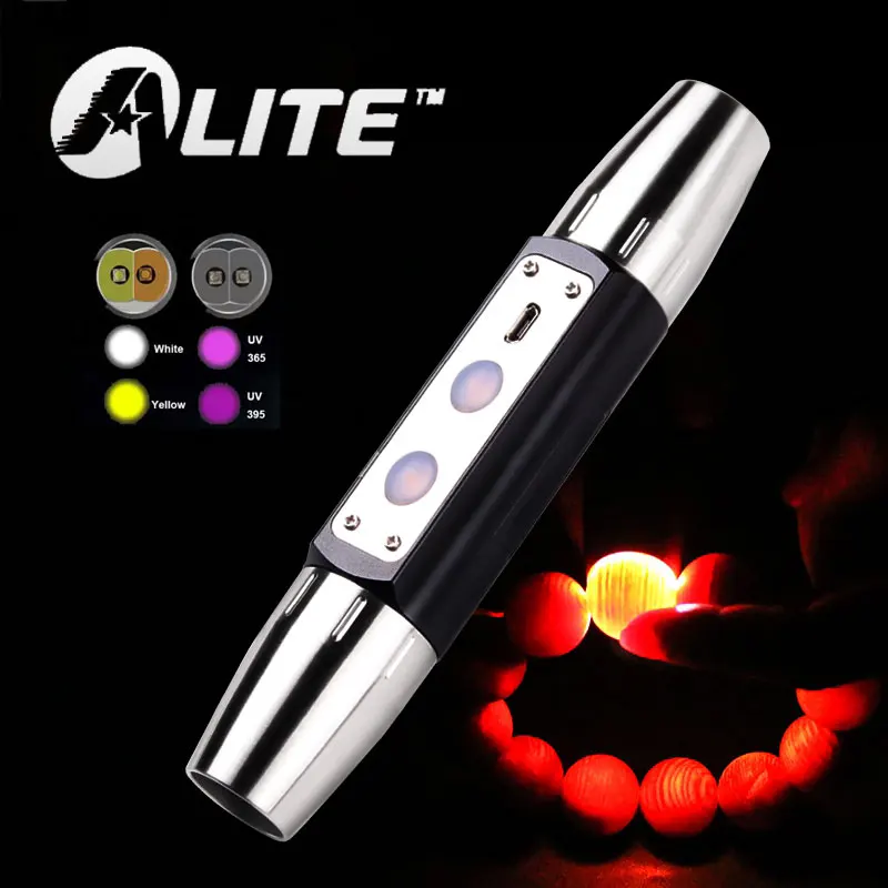 TMWT USB Rechargeable Jade Identification Torch UV 365nm Flashlight Gemstones Jewelry amber Money for identification of jade