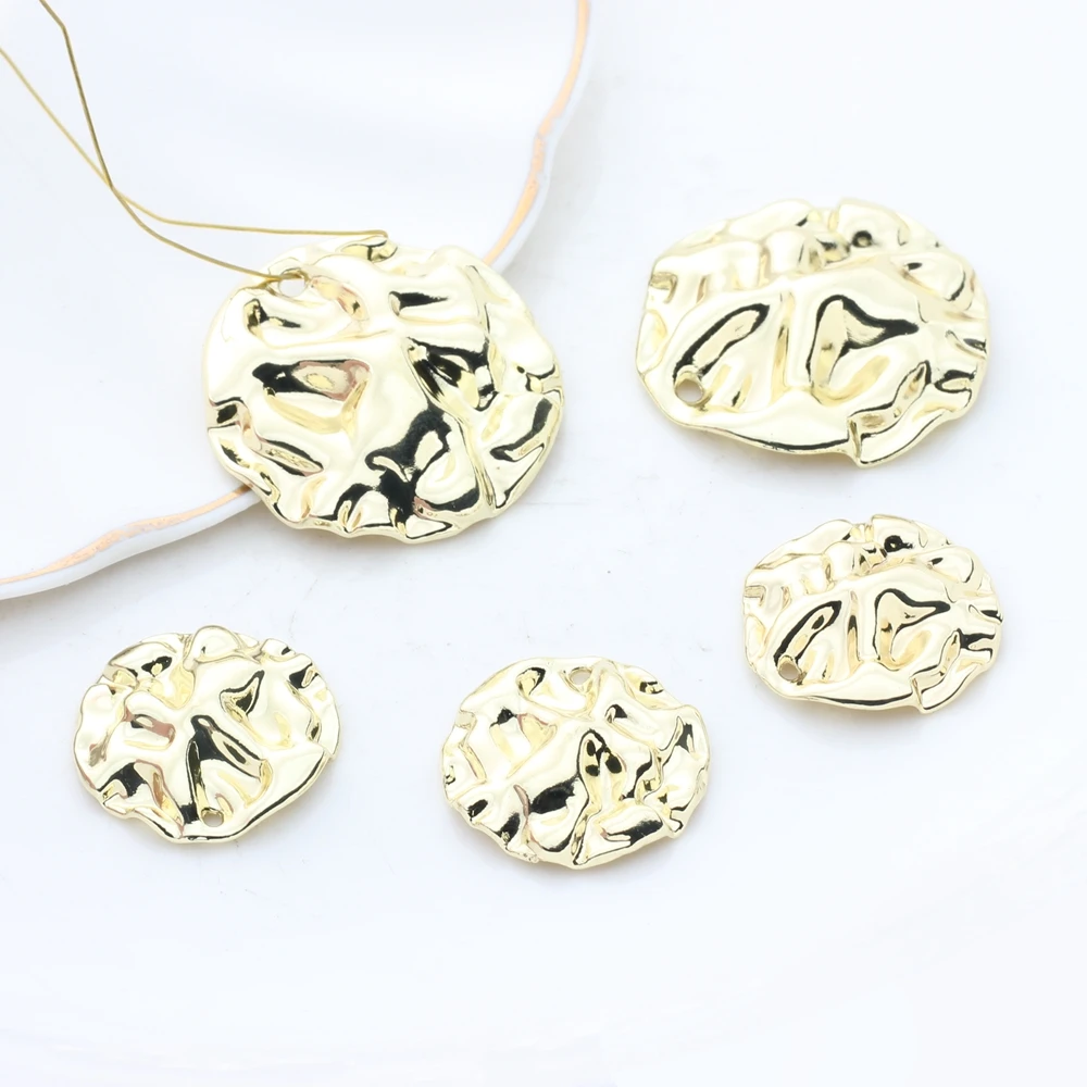 Zinc Alloy Metal Distorted 3D Round Shape Charms Pendants 21mm 32mm 6pcs/lot for DIY Earrings Jewelry Making Accessories