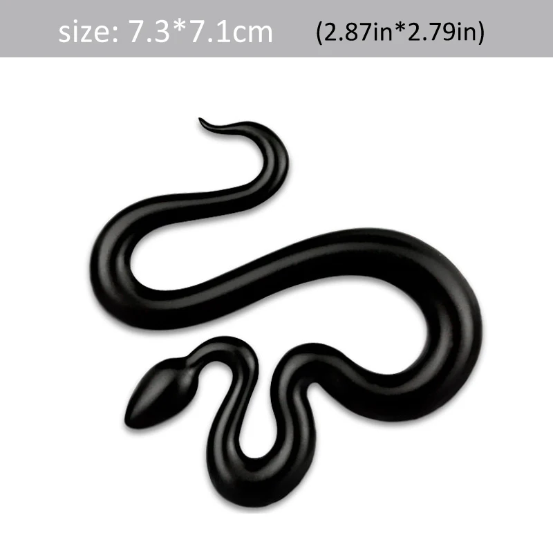 AQTQAQ 1 قطعة ثلاثية الأبعاد ثعبان معدني سيارة الجانب الحاجز الخلفي الجذع شعار شارة ملصق الشارات ل جيب رانجلر ، زينة السيارات