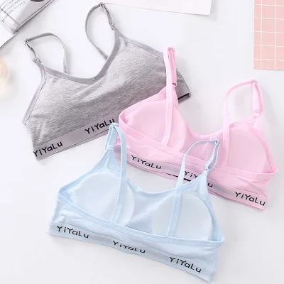 Young Girls Cotton Underwear Teenage Training Sports Bra Top For Teens 8-15 Years Adolescente Lingerie Teen Bras